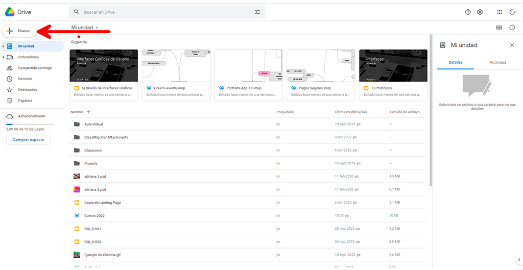 Cómo crear y compartir una carpeta en Google Drive